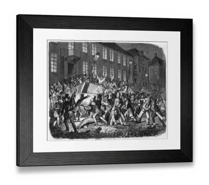 Framed Print : Rioting at Berlin