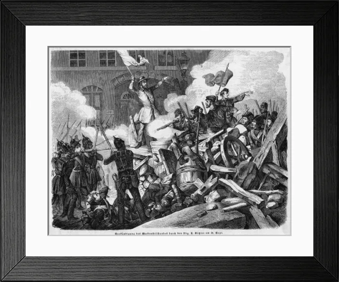 Framed Print : Frankfurt Revolt 1848 Framed Print : Frankfurt Revolt 1848