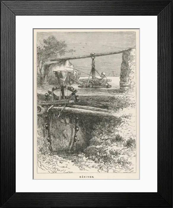 Framed Print : Egyptian Sakiyeh Framed Print : Egyptian Sakiyeh