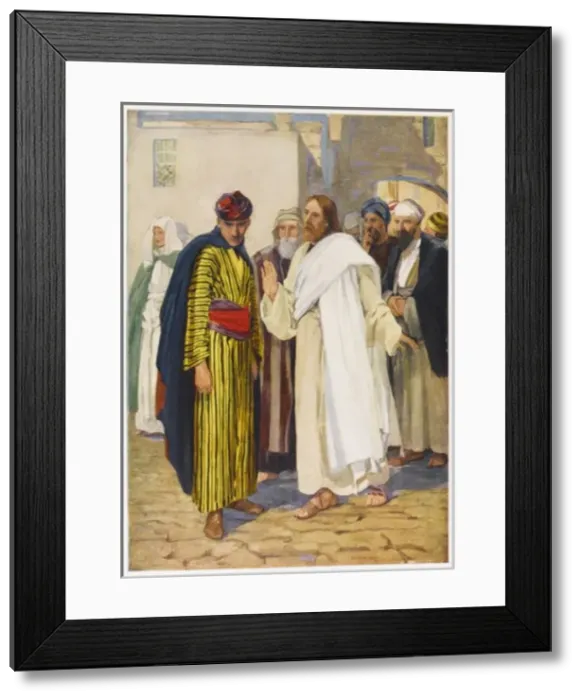 Framed Print : Jesus & Synagogue Ruler Framed Print : Jesus & Synagogue Ruler