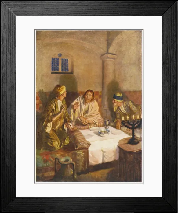 Framed Print : Jesus at Emmaus Framed Print : Jesus at Emmaus