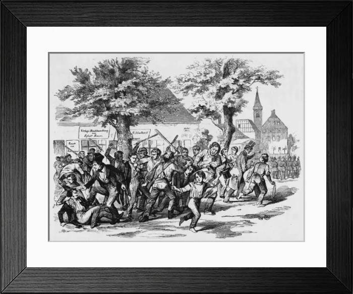 Framed Print : Charlottenburg Riots Framed Print : Charlottenburg Riots