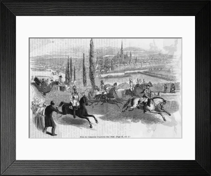 Framed Print : Austrian Emperor Flees Framed Print : Austrian Emperor Flees