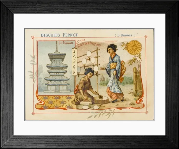 Framed Print : Making Fans, Japan Framed Print : Making Fans, Japan