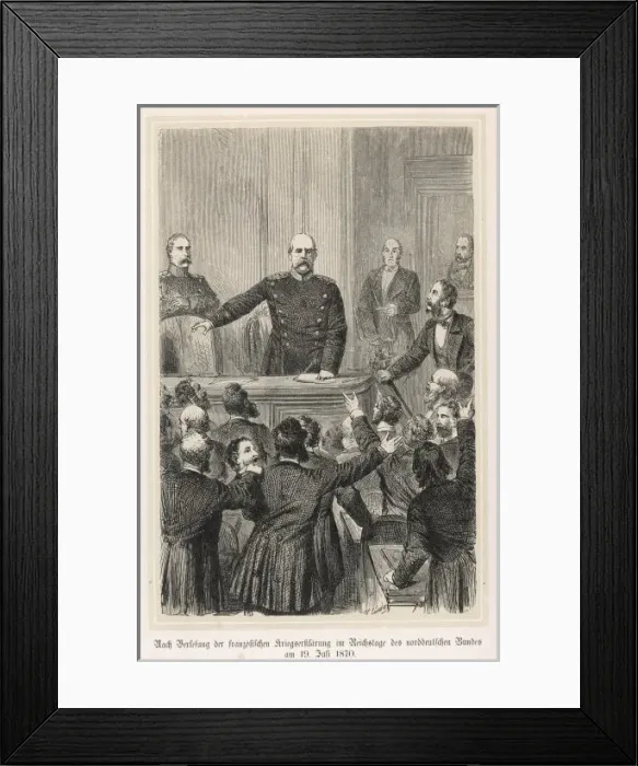 Framed Print : Bismarck in Reichstag Framed Print : Bismarck in Reichstag