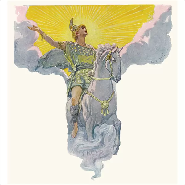 FREYR. Freyr is the brother of Freja, and the Scandinavian god of fruitfulness, crops, sun