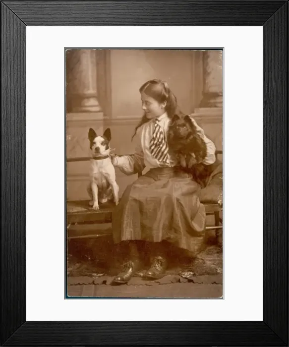 Framed Print : Kathleens Two Dogs Framed Print : Kathleens Two Dogs