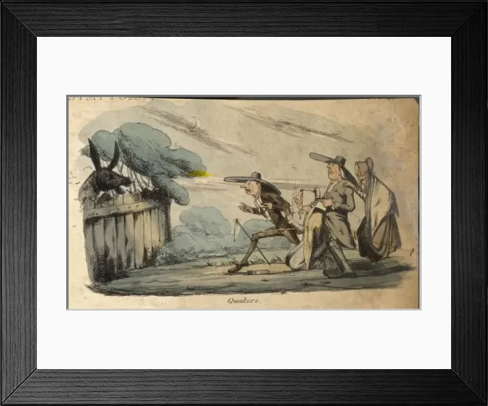Framed Print : Satire on Quakers Framed Print : Satire on Quakers
