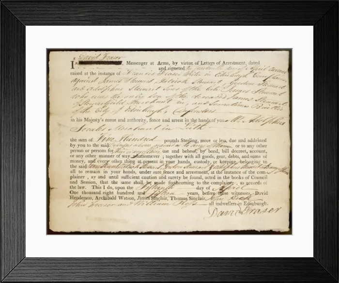Framed Print : Letter of Attestment Framed Print : Letter of Attestment