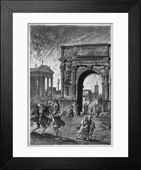 Framed Print : Nero and Rome Fire - 2 Framed Print : Nero and Rome Fire - 2
