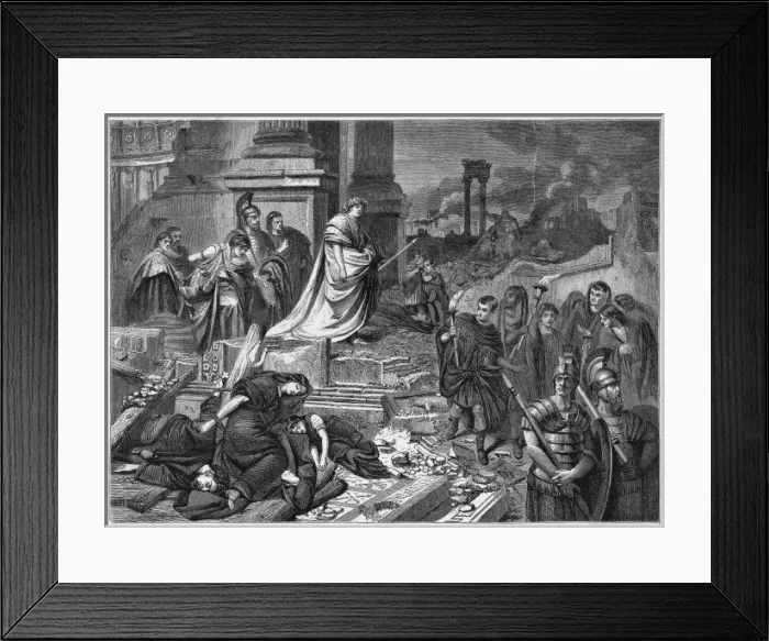 Framed Print : Nero and Rome Fire - 3 Framed Print : Nero and Rome Fire - 3