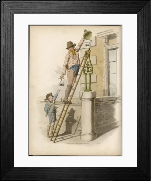 Framed Print : Pyne - Lamp Lighter Framed Print : Pyne - Lamp Lighter