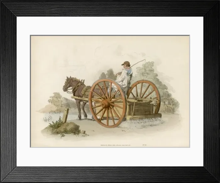 Framed Print : Pyne - Watering Cart Framed Print : Pyne - Watering Cart