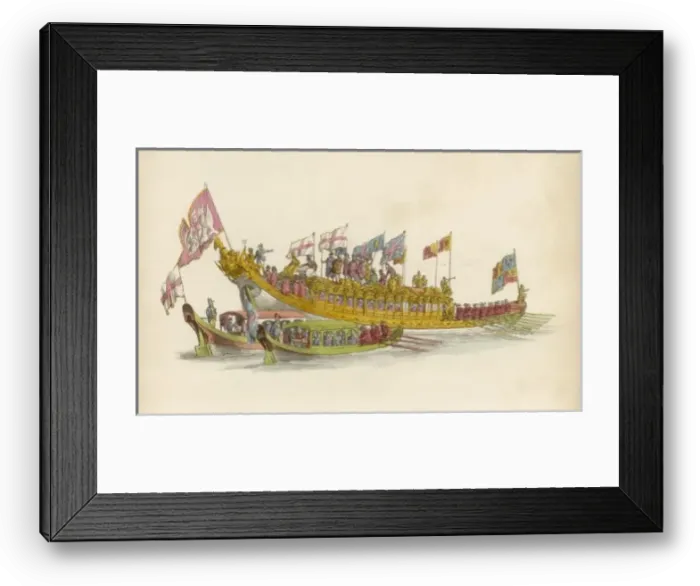 Framed Print : Pyne - Lord Mayors Barge Framed Print : Pyne - Lord Mayors Barge