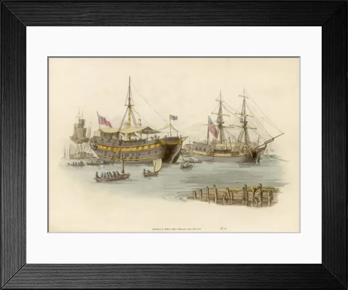 Framed Print : Pyne - Prison Ships Framed Print : Pyne - Prison Ships