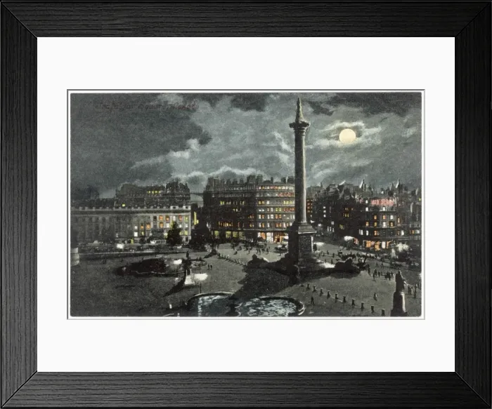 Framed Print : Trafalgar Square Night Framed Print : Trafalgar Square Night