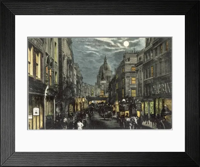 Framed Print : Fleet Street by Night Framed Print : Fleet Street by Night