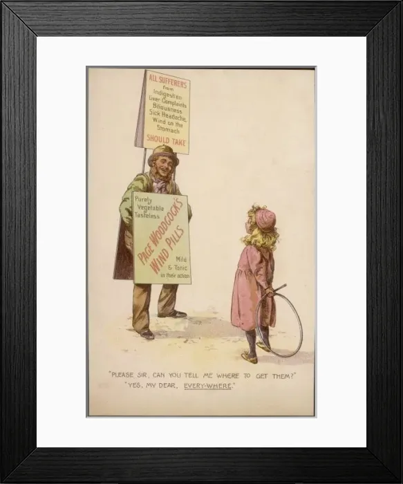 Framed Print : Wind Pill Advert Framed Print : Wind Pill Advert