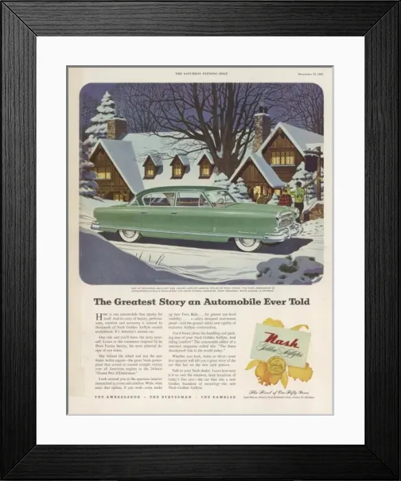Framed Print : Nash Airflyte Advert Framed Print : Nash Airflyte Advert