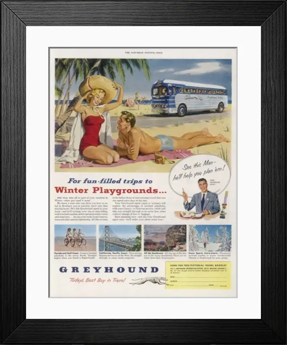 Framed Print : Greyhound Coach Framed Print : Greyhound Coach