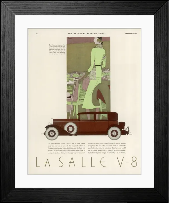 Framed Print : LA Salle Advert Framed Print : LA Salle Advert
