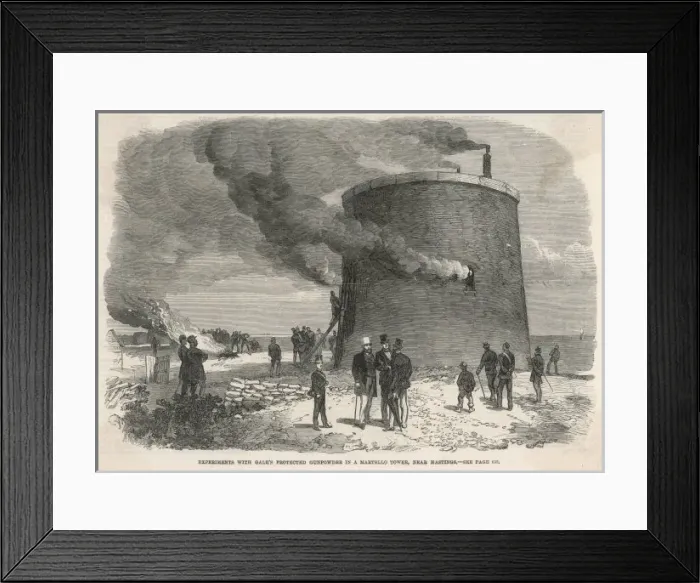 Framed Print : Testing Explosives / 1866 Framed Print : Testing Explosives / 1866