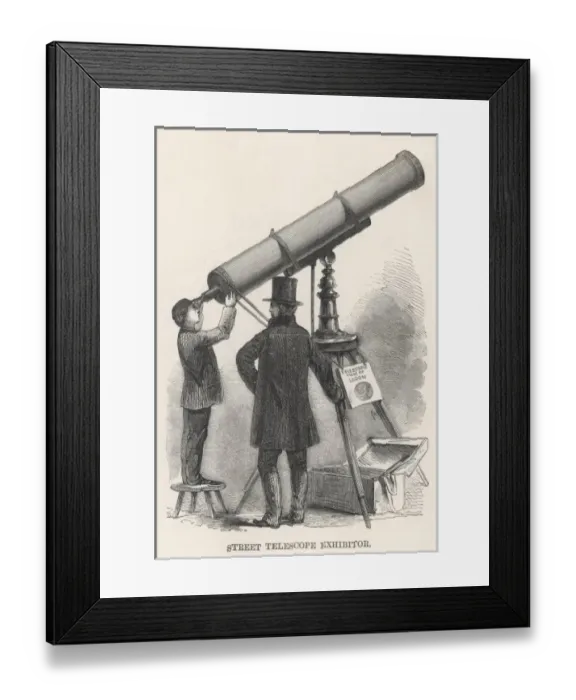 Framed Print : Street Telescope Exhibit Framed Print : Street Telescope Exhibit