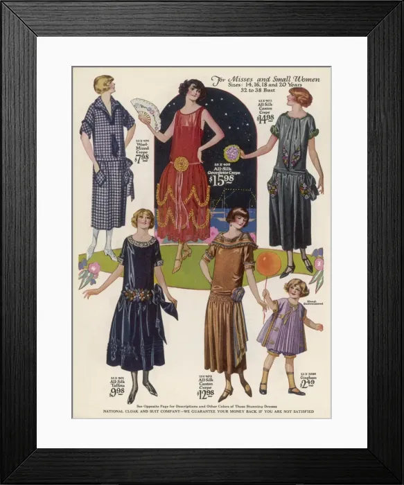 Framed Print : USA Teen Fashion 1924 Framed Print : USA Teen Fashion 1924