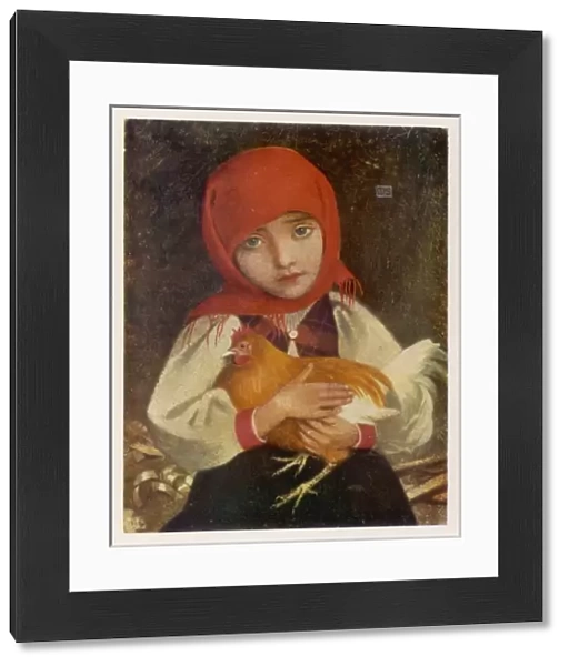 Girl and Hen