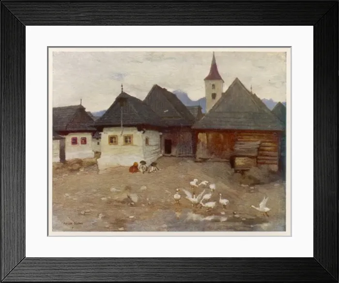 Framed Print : Hungarian Farmyard Framed Print : Hungarian Farmyard