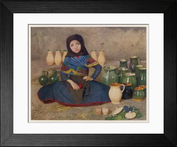 Framed Print : Selling Pots, Hungary Framed Print : Selling Pots, Hungary