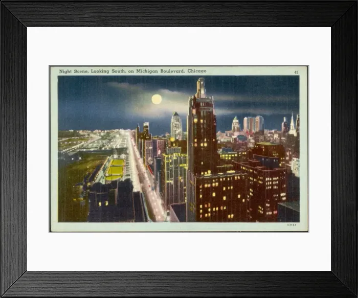 Framed Print : Chicago Circa 1940 Framed Print : Chicago Circa 1940