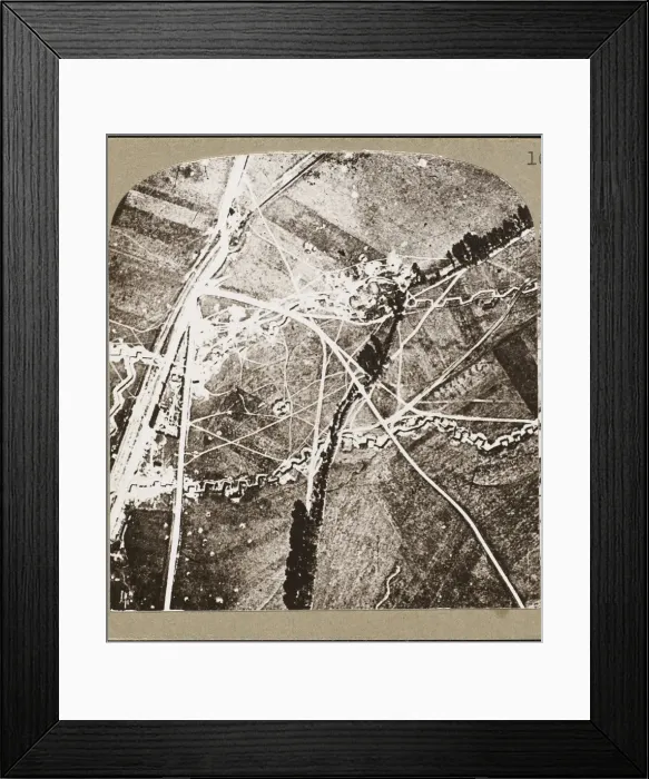 Framed Print : World War I Aerial View Framed Print : World War I Aerial View