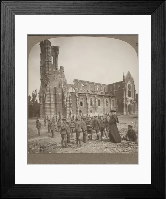 Framed Print : Ww1 Shell Damage, France Framed Print : Ww1 Shell Damage, France