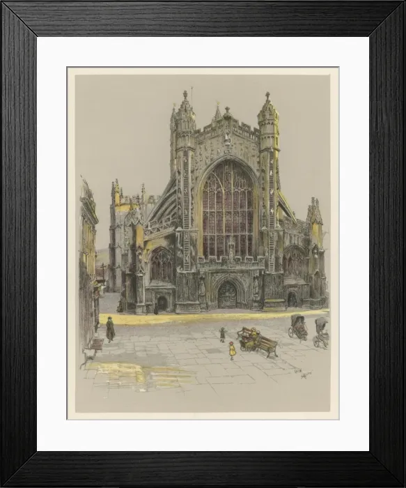 Framed Print : Bath Abbey 1924 Framed Print : Bath Abbey 1924