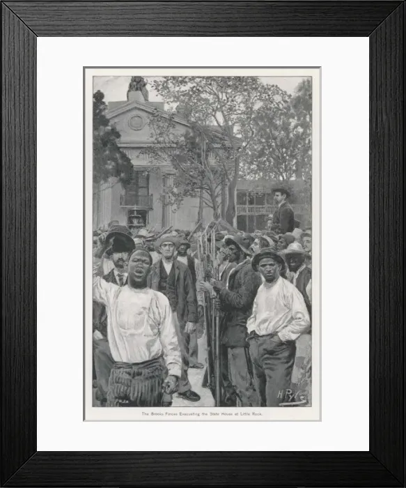Framed Print : Little Rock Riot 1874 Framed Print : Little Rock Riot 1874