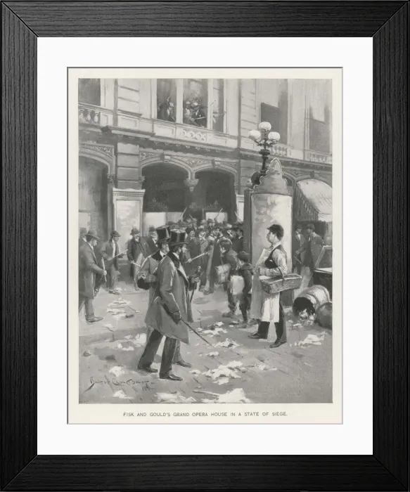 Framed Print : Financial Panic 1866 Framed Print : Financial Panic 1866