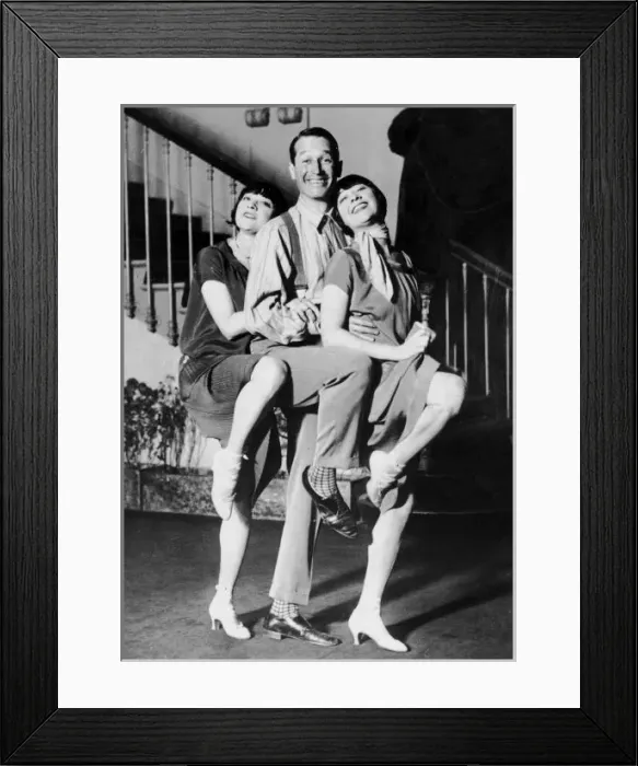 Framed Print : Dolly Sisters and Maurice Chevalier Framed Print : Dolly Sisters and Maurice Chevalier