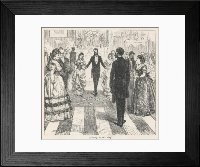 Framed Print : Dancing on US Flag Framed Print : Dancing on US Flag