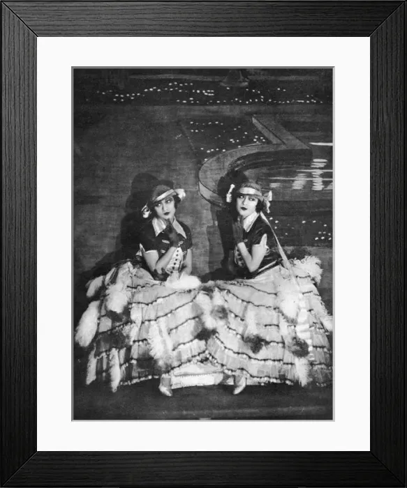 Framed Print : The Dolly Sisters in their Mazurka costumes, Paris Framed Print : The Dolly Sisters in their Mazurka costumes, Paris