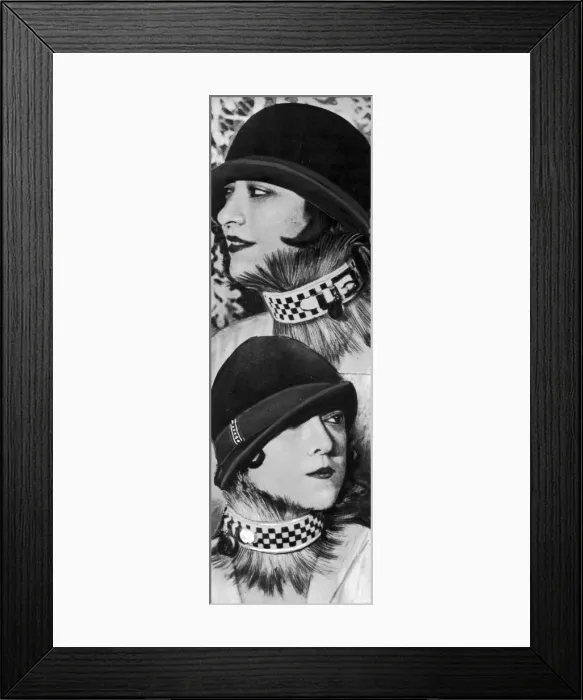 Framed Print : Dolly Sisters wearing the Bulldog collar Framed Print : Dolly Sisters wearing the Bulldog collar