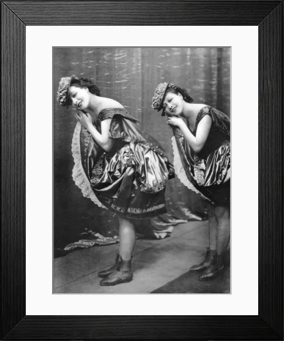 Framed Print : The Dolly Sisters doing their clog dance Framed Print : The Dolly Sisters doing their clog dance