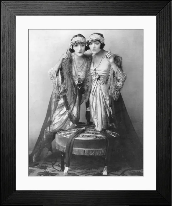 Framed Print : The Dolly Sisters wearing Lucile gowns Framed Print : The Dolly Sisters wearing Lucile gowns