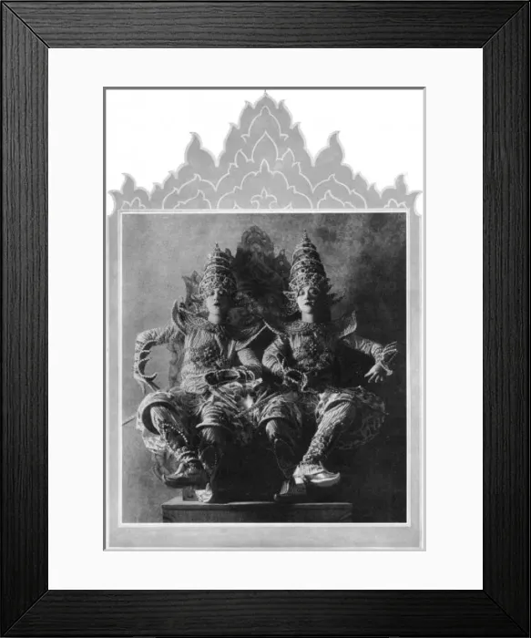 Framed Print : The Dolly Sisters wearing oriental costume Framed Print : The Dolly Sisters wearing oriental costume