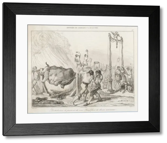 Framed Print : Roasting an Ox Framed Print : Roasting an Ox