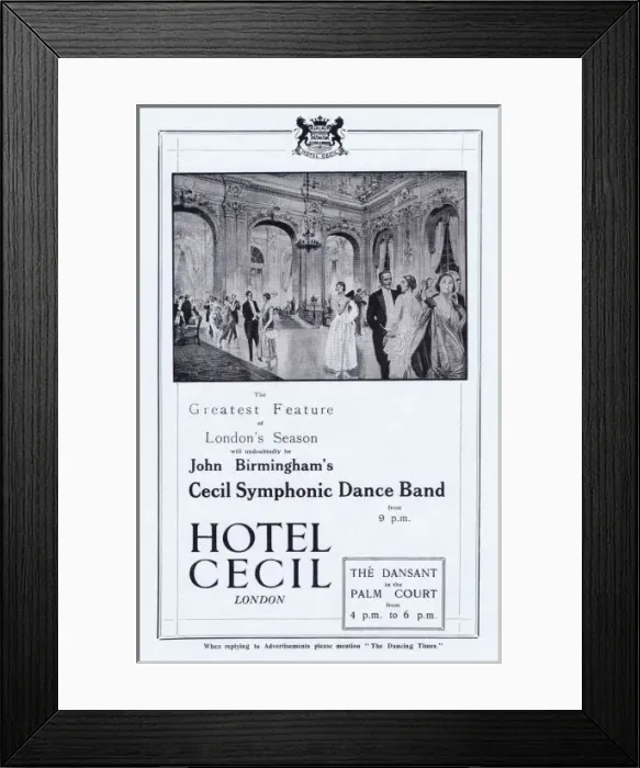 Framed Print : Advert for the Hotel Cecil Framed Print : Advert for the Hotel Cecil