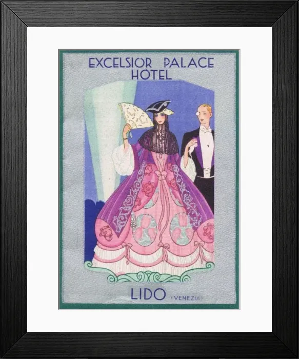 Framed Print : Brochure from the Excelsior Hotel, Lido Framed Print : Brochure from the Excelsior Hotel, Lido
