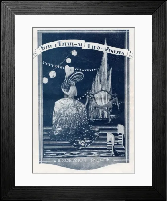 Framed Print : Brochure from the Excelsior Hotel, Lido Framed Print : Brochure from the Excelsior Hotel, Lido