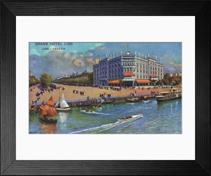 Framed Print : The Grand Hotel Lido, Lido, Venice Framed Print : The Grand Hotel Lido, Lido, Venice