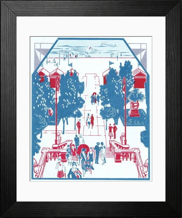 Framed Print : Terrace and beach entrance of the Excelsior Framed Print : Terrace and beach entrance of the Excelsior
